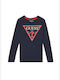 Kids' Shirt Long Sleeve Dark Blue