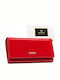 Large Leather Women's Wallet with RFID Red