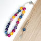 Worry Beads of Semi-Precious Stones Natural Crackled Agate Hematite