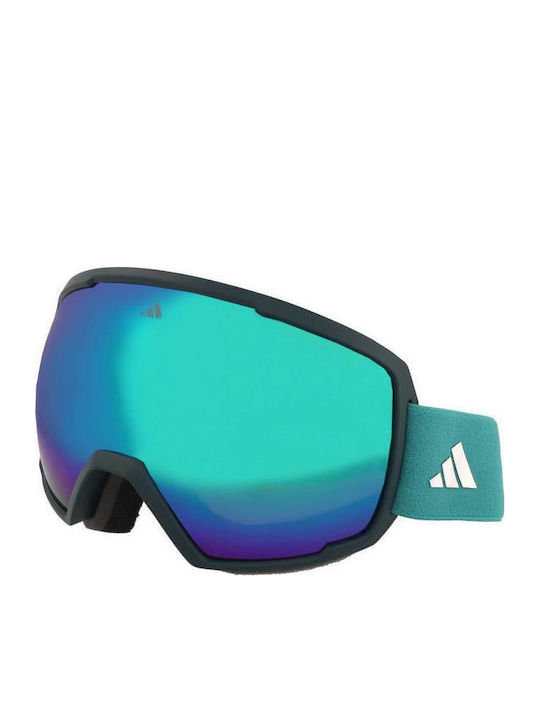 adidas Μάσκα Σκι & Snowboard Ενηλίκων Πράσινη με Φακό Καθρέπτη σε Πράσινο Χρώμα