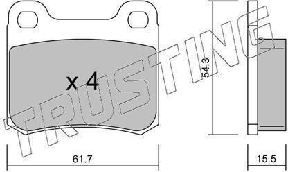 Rear Brake Pads Mercedes C Class W202 93->00 Coupe C124 87 16bp1108-2730