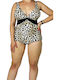One Piece Swimsuit for Large Bust Animal Print Animal Print