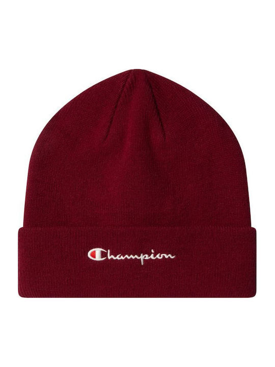 Beanie Unisex Beanie Knitted in Burgundy color