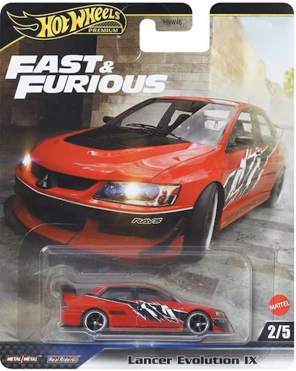 Hot Wheels Premium Fast And Furious Car Mitsubishi Lancer 1:64 for Ages 3+