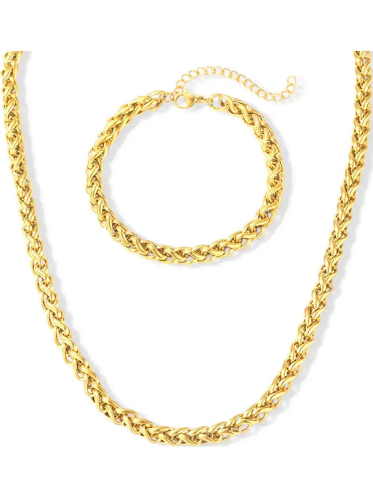 Callajewels Set mit Halskette & Armband aus Stahl