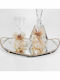 Wedding Tray Gilt / Crystal with Mirror Pink 1pcs