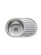 Inter Ceramic Drop-In Küchenspüle aus Flüssiger Granit M77xP18cm Silber