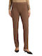 Women's Fabric Trousers Brown