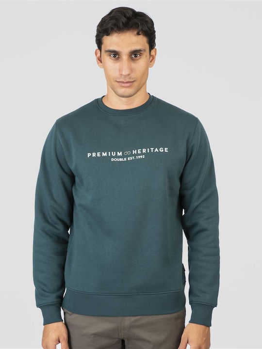 Double Sweatshirt Petrol Blau