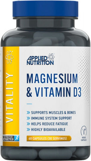 Applied Nutrition Magnesium & Vitamin D3 280mg 200iu 60 κάψουλες