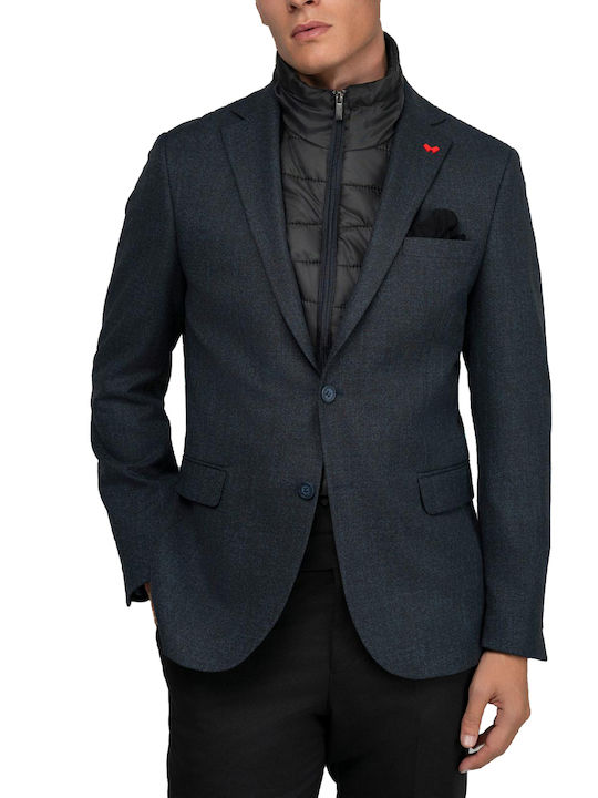 Men's Vest Slim Fit Dark Blue