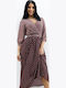 Midi Dress for Wedding - Christening Burgundy 1952 Burgundy Polka Dot