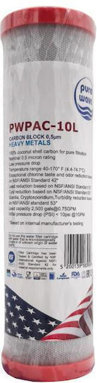 Countertop and Under Sink Water Filter Replacement made of Activated Carbon 10" 0.5 μm
