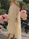 Summer Maxi Dress for Wedding and Christening Beige
