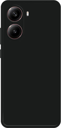 Senso Liquid Umschlag Rückseite Silikon Schwarz (Poco X7 Pro)