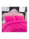 Duvet Cover Set Queen with 2 Pillowcases 220x240 Fuchsia