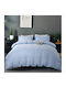 Duvet Cover Set Queen with 2 Pillowcases 220x240 Baby Blue
