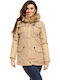 Women's Lifestyle Jacket for Winter Beige