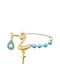 Child Safety Pin made of Gold Plated Silver with Cross