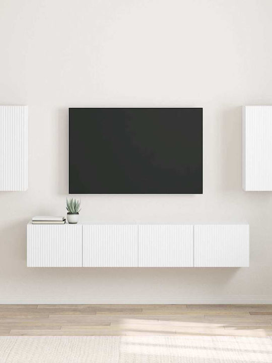Suspendată din Placă Aglomerată, Albă, 31x60 cm