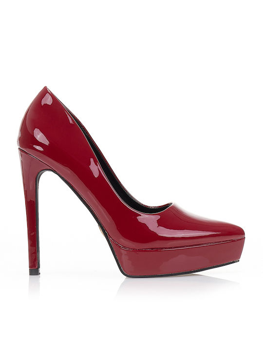 Tsoukalas Pumps mit Stiletto-Absatz Burgundisch