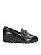 Leder Damen Loafers in Schwarz Farbe