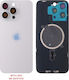 Καπάκι Μπαταρίας Battery Cover + Camera Lens + Λευκό για iPhone 15 Pro Max