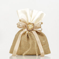Hochzeitsgeschenke Jute Ivoire Satin