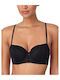 Balconette Balconette Bra with Light Padding Underwire Black