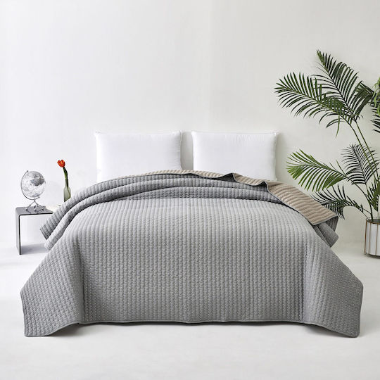 Mattex Покривало Единично Микрофибър Grey-mocca 160x240см