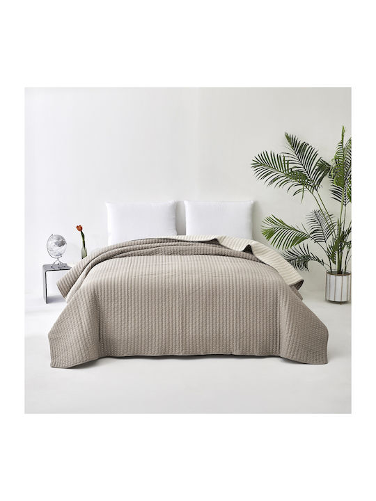 Mattex Κουβερλί Υπέρδιπλο Microfiber Mocca-ecru 240x260cm
