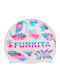 Funkita Silicone Swimming Cap Lost Leaf White