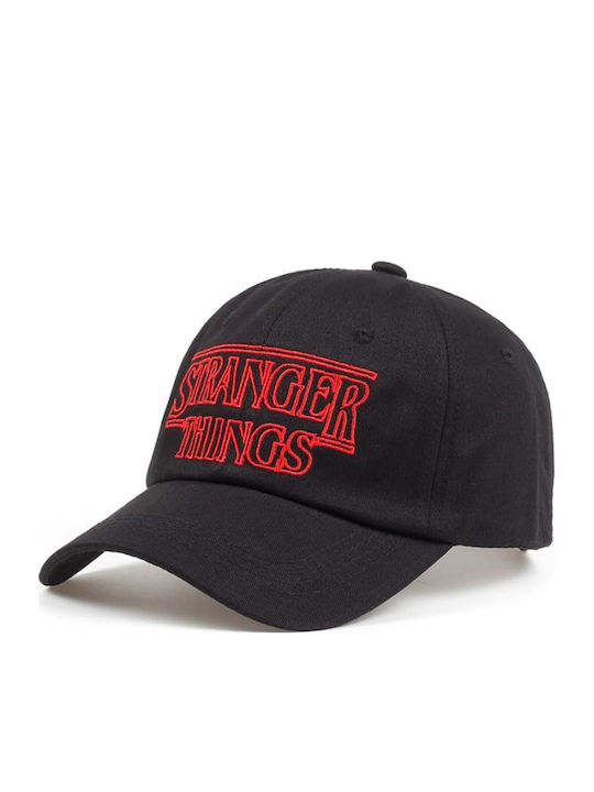 Αντρικό Μαύρο Καπέλο Σχέδιο Stranger Things Dp5418