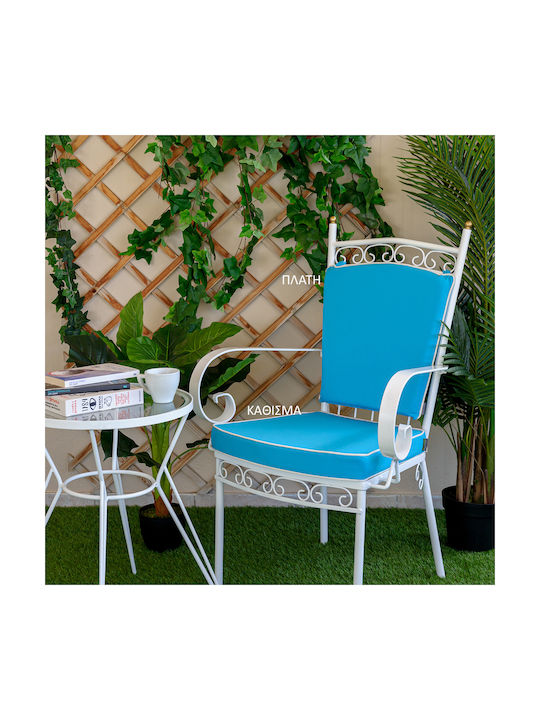 Be Comfy Garden Chair Cushion with Backrest Sky Blue 42x42cm