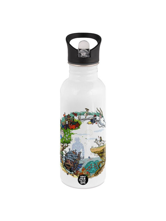 Koupakoupa Studio Ghibli Water Bottle Stainless Steel 592ml White