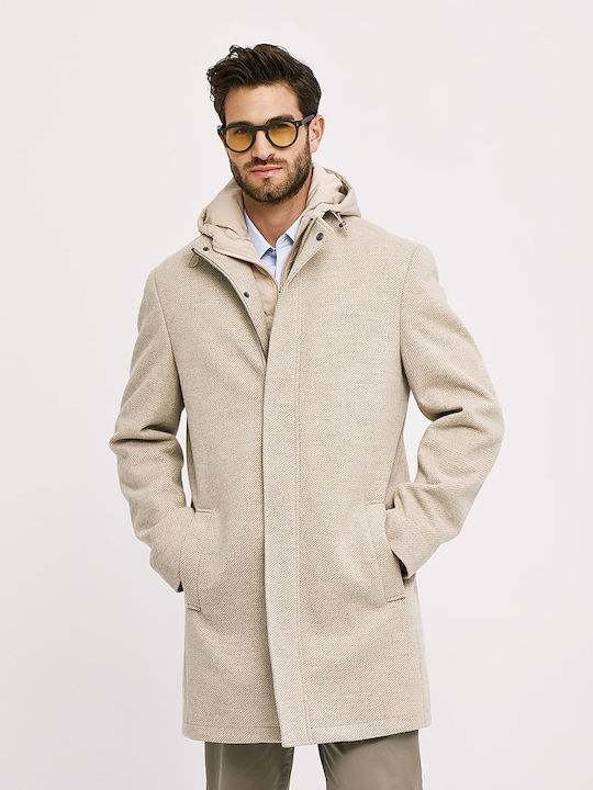 Herren Mantel Beige