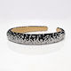 Fuzty Headband Two-tone Rhinestones Black-silver