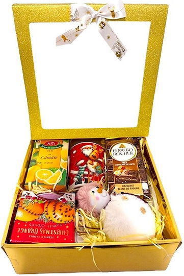 Pachet De Crăciun Decorațiune Brad De Crăciun Cană Cu Design Festiv Ciocolată Ferrero Rocher Pliculețe De Ceai Lumânare Parfumată Ambalate În Cutie Cadou