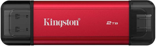 Kingston 2.0TB USB 3.2 SSD Флашка с Интерфейс USB-C и USB-A Черен