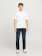 Men's Elastic Jeans Pants with Regular Straight Fit Dark Navy