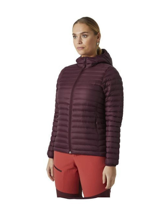 Sirdal Women's Lifestyle Jacket for Winter with Hood Burgundy