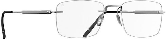 Silhouette Silh5586/gh 7000 Männer Brillengestelle mit Rezept Titan Transparent Rhodium Silber