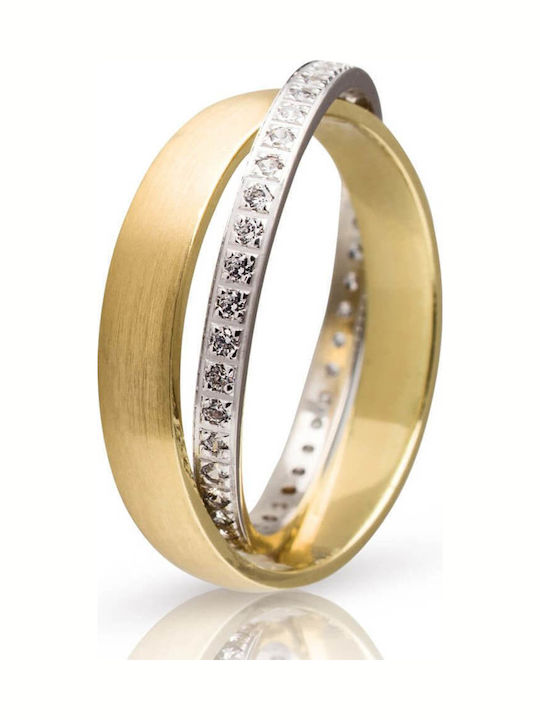 Wedding Ring Bicolour 9K