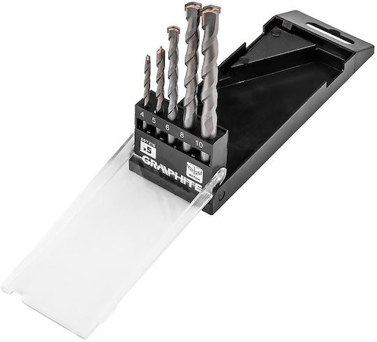 Graphite Σετ 5 Τρυπάνια για Δομικά Υλικά