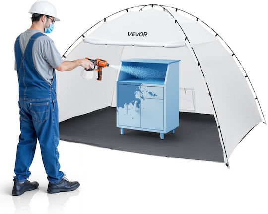 Portable Paint Booth Vevor Paint Booth Station 32930 X 2300 X 1880mm Spray Canopy Built-In Floor Mesh Large Space Paint Booths Spray Oxford Cabinets Chairs Tables