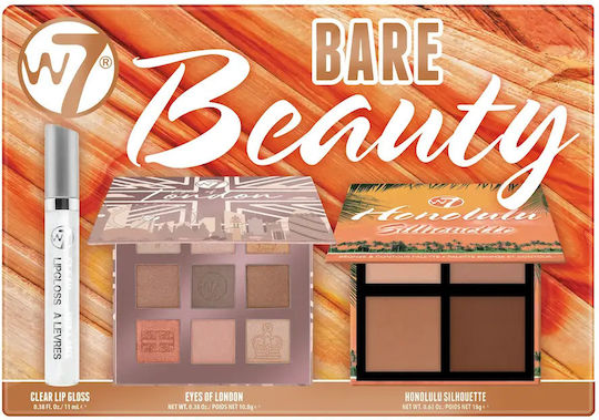 W7 Cosmetics Bare Beauty Παλέτα Μακιγιάζ για Πρόσωπο, Μάτια & Χείλη 10.8gr