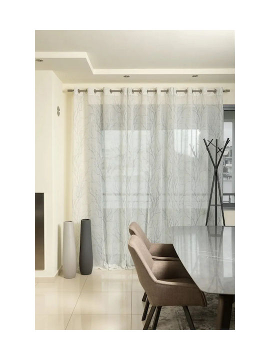 Mattex Κουρτίνα Παραθύρου με Τρουκς Λευκή 140x280εκ.