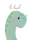 Kids Framed Wall Painting With Dinosaur Be Kind 30x40cm