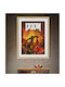 Gaming Poster Doom Eternal Gm2343 30cm X 40cm Frame Dark Natural Wood Brown