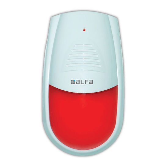 Alfaone Dummy Alarm Siren Outdoor with White Light 11.5x19.6cm